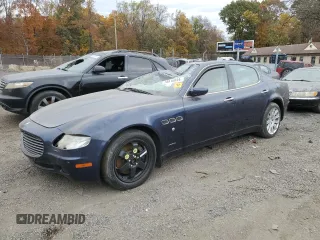 2006 Maserati Quattroporte z VIN ZAMCE39A460025290, wystawiony jako Copart lot #78816054 z przebiegiem Nie podano mil oraz Szkody całkowita. Historia ofert i sprzedaży dostępna na DreamBid. Obrazek 1.