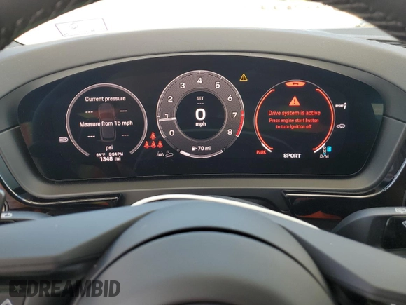 2024 Porsche Cayenne S with VIN WP1AL2AY2RDA32576, listed as a Copart auction lot 79030644 with 1,348 mi miles and Salvage title. Bid and sale history available at DreamBid. Image 9.