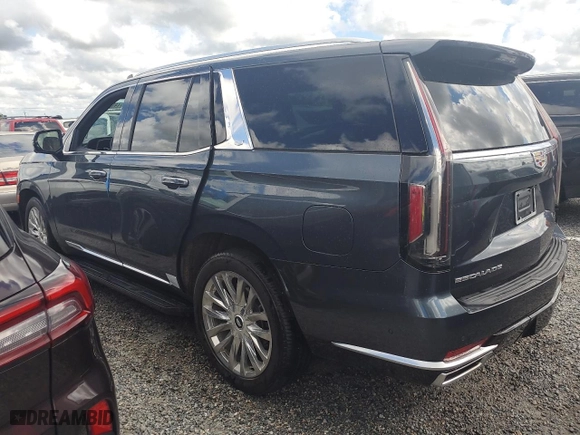 2021 Cadillac Escalade Premium Luxury with VIN 1GYS3CKL6MR218402, listed as a Copart auction lot 74196274 with 43,432 mi miles and Salvage Title. Bid and sale history available at carsss.com. Image 2.