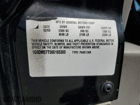 2006 Cadillac CTS with VIN 1G6DM57T560183300, listed as a Copart auction lot 50091535 with 0 mi miles and Salvage Title. Bid and sale history available at carsss.com. Image 14.