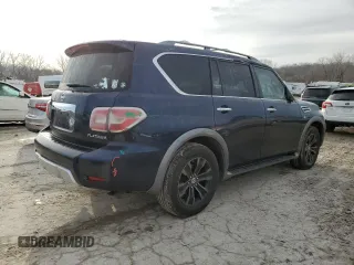 2017 Nissan Armada Platinum with VIN JN8AY2NE7H9703152, listed as a Copart auction lot 46479295 with 172,895 mi miles and Salvage Title. Bid and sale history available at carsss.com. Image 3.