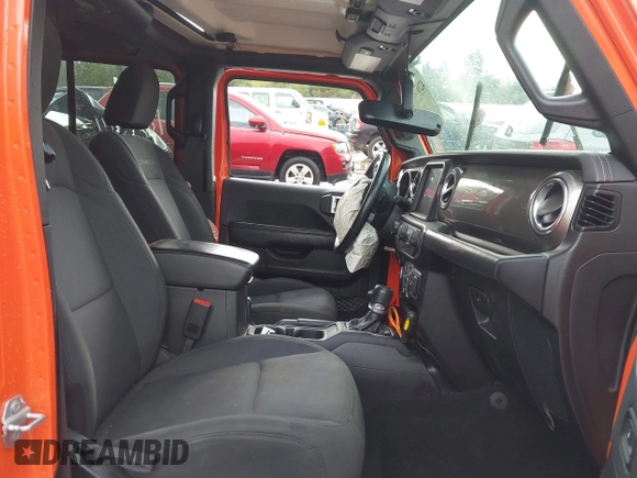 2019 Jeep Wrangler Unlimited Sahara with VIN 1C4HJXEGXKW579982, listed as a IAAI auction lot 42167111 with 98,243 mi miles and . Bid and sale history available at DreamBid. Image 5.