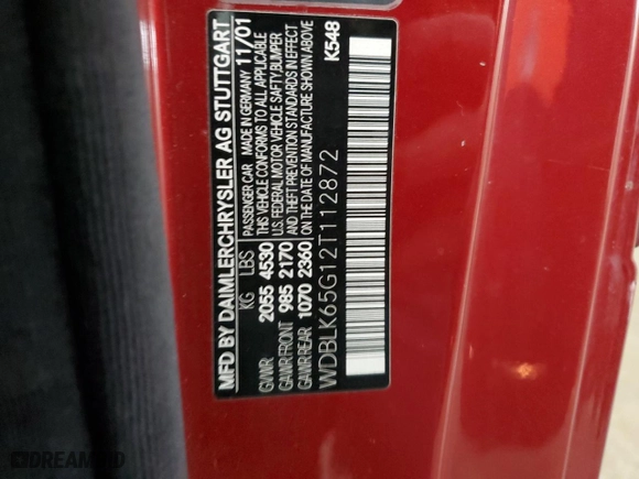 2002 Mercedes-Benz CLK-Class with VIN WDBLK65G12T112872, listed as a Copart auction lot 83481604 with 111,370 mi miles and Salvage Title. Bid and sale history available at carsss.com. Image 13.