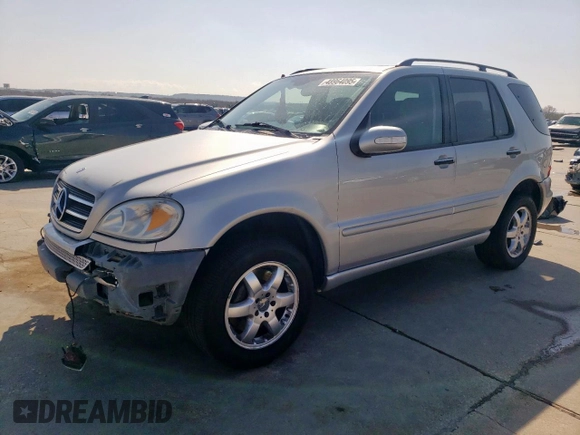 2002 Mercedes-Benz M-Class with VIN 4JGAB75E12A308993, listed as a Copart auction lot 48964095 with 75,340 mi miles and Salvage Title. Bid and sale history available at carsss.com. Image 1.