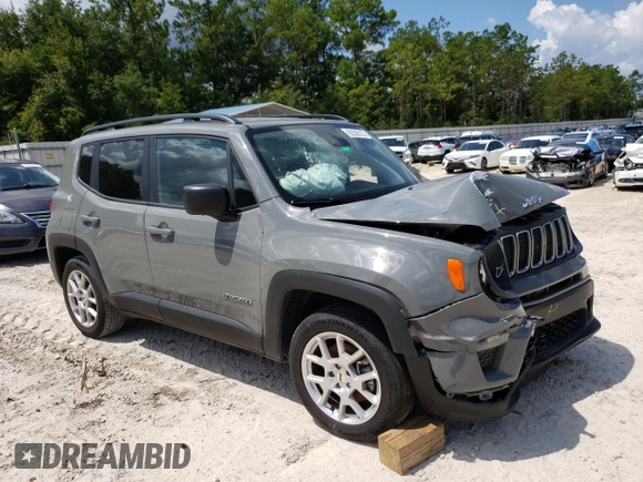 2022 Jeep Renegade Sport with VIN ZACNJCA17NPN57661, listed as a Copart auction lot 63536123 with 37,459 mi miles and . Bid and sale history available at DreamBid. Image 4.