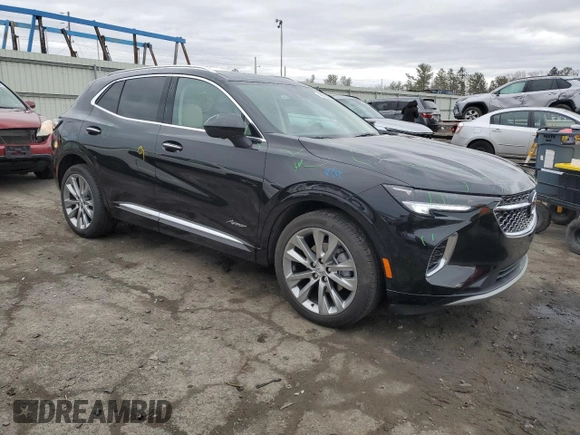 2023 Buick Envision Avenir with VIN LRBFZSR41PD189535, listed as a Copart auction lot 48213575 with 3,568 mi miles and Salvage Title. Bid and sale history available at carsss.com. Image 4.