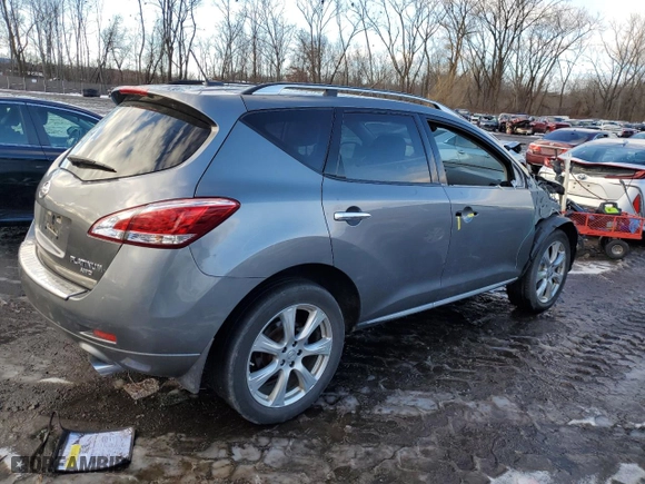 2014 Nissan Murano SL with VIN JN8AZ1MW3EW527618, listed as a Copart auction lot 43048765 with 106,692 mi miles and Salvage Title. Bid and sale history available at carsss.com. Image 3.