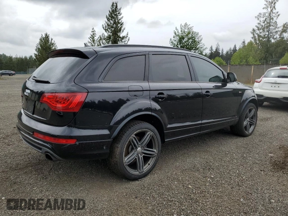 2013 Audi Q7 S line Prestige with VIN WA1DGAFE9DD015594, listed as a Copart auction lot 57185845 with 123,525 mi miles and Clean title. Bid and sale history available at DreamBid. Image 3.