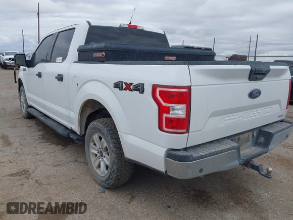 2018 Ford F-150 XL with VIN 1FTEW1EG2JKD10883, listed as a IAAI auction lot 41921828 with 156,780 mi miles. Bid and sale history available at carsss.com. Image 3.