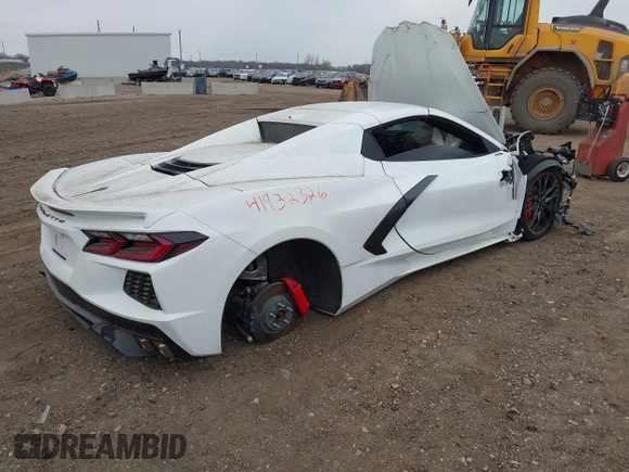 2023 Chevrolet Corvette 1LT z VIN 1G1YA3D48P5111528, wystawiony jako IAAI lot #41932326 z przebiegiem Nie podano mil oraz . Historia ofert i sprzedaży dostępna na DreamBid. Obrazek 4.