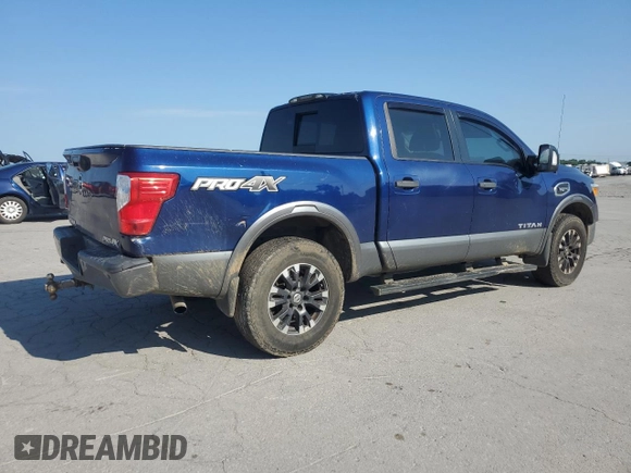 2017 Nissan Titan Pro-4X with VIN 1N6AA1E5XHN544948, listed as a Copart auction lot 61851175 with 216,797 mi miles and Clean title. Bid and sale history available at DreamBid. Image 3.