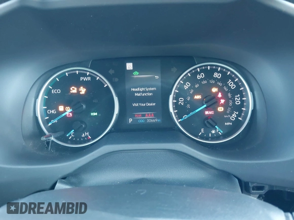 2021 Toyota RAV4 Hybrid LE with VIN 4T3MWRFVXMU023035, listed as a IAAI auction lot 41514191 with 30,669 mi miles. Bid and sale history available at carsss.com. Image 7.