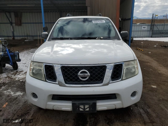 2008 Nissan Pathfinder SE with VIN 5N1AR18B78C614149, listed as a Copart auction lot 43374705 with NaN miles and Clean Title. Bid and sale history available at carsss.com. Image 5.