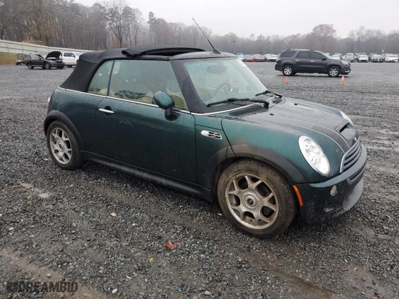 2008 MINI Cooper Convertible S with VIN WMWRH33518TU81148, listed as a Copart auction lot 82677354 with 91,539 mi miles and Salvage Title. Bid and sale history available at carsss.com. Image 4.