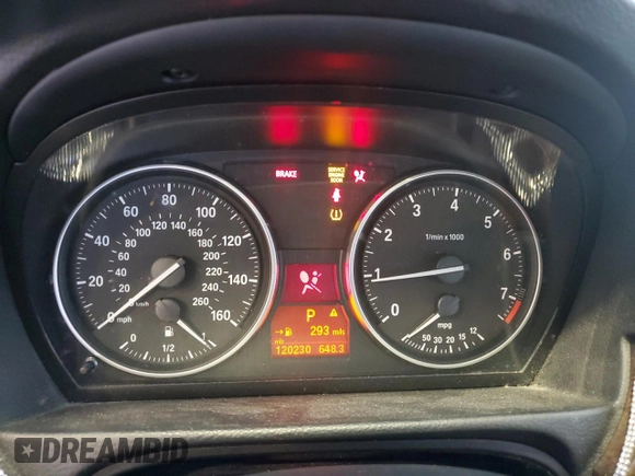 2009 BMW 3 Series 328i xDrive with VIN WBAPK53509A513654, listed as a Copart auction lot 64696745 with 120,230 mi miles and Salvage title. Bid and sale history available at DreamBid. Image 9.