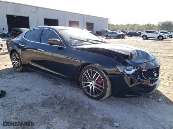 2017 Maserati Ghibli with VIN ZAM57XSA9H1230217, listed as a Copart auction lot 46239165 with NaN miles and Salvage Title. Bid and sale history available at carsss.com. Image 4.