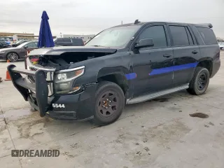 2015 Chevrolet Tahoe Commercial z VIN 1GNLC2EC1FR570376, wystawiony jako Copart lot #47851215 z przebiegiem Nie podano mil oraz Szkoda całkowita • Salvage title. Historia ofert i sprzedaży dostępna na DreamBid. Obrazek 1.