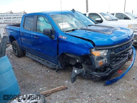 2022 Chevrolet Silverado 1500 Custom Trail Boss with VIN 3GCPDCED3NG689082, listed as a IAAI auction lot 41847136 with 38,101 mi miles and . Bid and sale history available at DreamBid. Image 1.