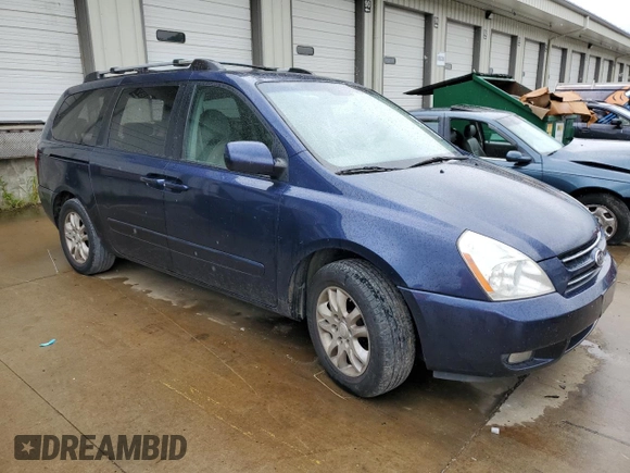 2006 Kia Sedona LX with VIN KNDMB233766096955, listed as a Copart auction lot 64966334 with 213,901 mi miles and Salvage Title. Bid and sale history available at carsss.com. Image 4.
