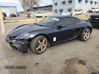 2018 Porsche 718 Cayman S with VIN WP0AB2A85JK279787, listed as a Copart auction lot 86758374 with 20,273 mi miles and Salvage Title. Bid and sale history available at DreamBid. Image 1.