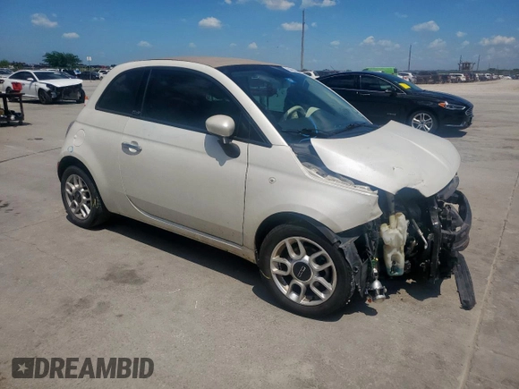 2012 FIAT 500 Pop with VIN 3C3CFFDR8CT128778, listed as a Copart auction lot 54201585 with 134,742 mi miles and Salvage title. Bid and sale history available at DreamBid. Image 4.