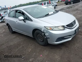 2013 Honda Civic LX with VIN 19XFB2F52DE217419, listed as a IAAI auction lot 42384821 with 114,781 mi miles and . Bid and sale history available at DreamBid. Image 1.
