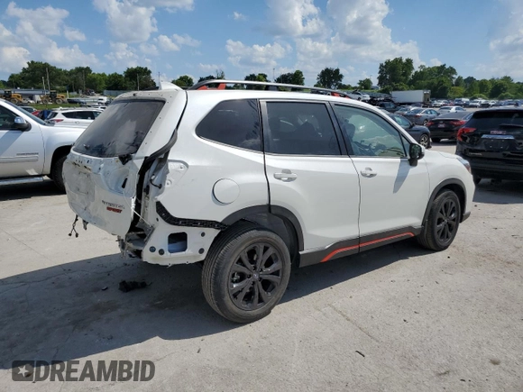 2021 Subaru Forester Special Sports with VIN JF2SKARC0MH572586, listed as a Copart auction lot 60307685 with 33,896 mi miles and Salvage title. Bid and sale history available at DreamBid. Image 3.