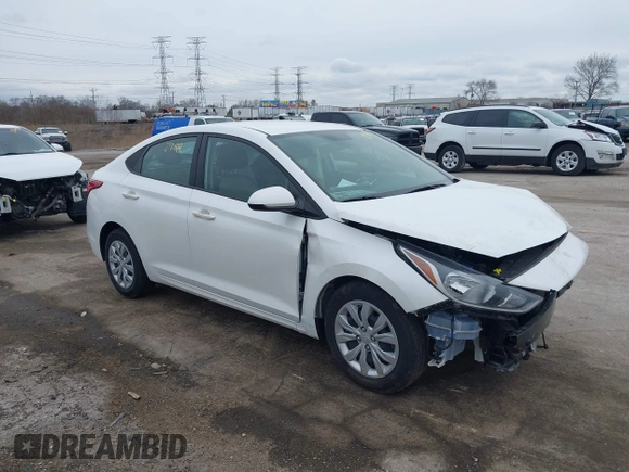 2022 Hyundai Accent SE with VIN 3KPC24A61NE184994, listed as a IAAI auction lot 41952958 with 18,851 mi miles and . Bid and sale history available at carsss.com. Image 1.