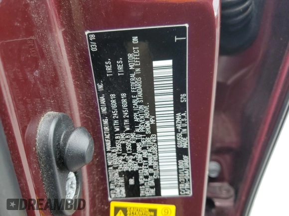 2018 Toyota Highlander SE z VIN 5TDJZRFH0JS857493, wystawiony jako Copart lot #57224495 z przebiegiem 111 862 mil mil oraz Szkoda całkowita • Salvage title. Historia ofert i sprzedaży dostępna na DreamBid. Obrazek 14.