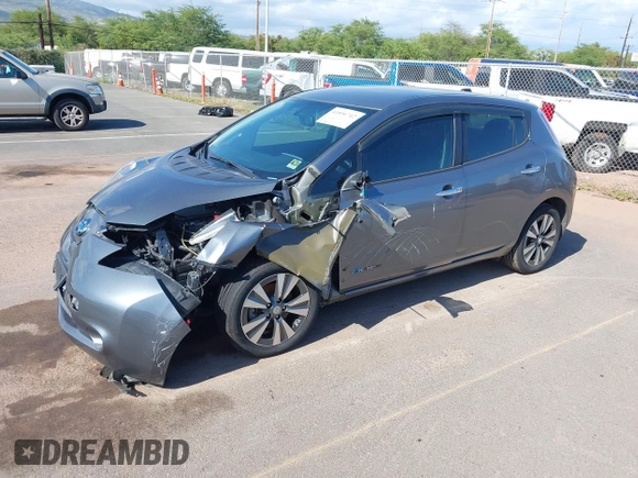 2016 Nissan LEAF SV with VIN 1N4BZ0CP5GC300090, listed as a IAAI auction lot 41896742 with 66,529 mi miles. Bid and sale history available at carsss.com. Image 2.