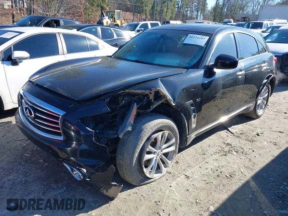 2016 Infiniti QX70 with VIN JN8CS1MW9GM752735, listed as a IAAI auction lot 41271197 with 165,269 mi miles and . Bid and sale history available at DreamBid. Image 14.