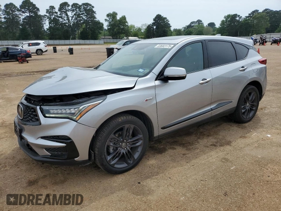 2020 Acura RDX w/A-Spec Pkg with VIN 5J8TC2H61LL022814, listed as a Copart auction lot 53683175 with 98,801 mi miles and Salvage Title. Bid and sale history available at carsss.com. Image 1.