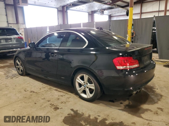 2013 BMW 1 Series 128i with VIN WBAUP9C56DVS95037, listed as a Copart auction lot 46103005 with 135,625 mi miles and Salvage title. Bid and sale history available at DreamBid. Image 2.
