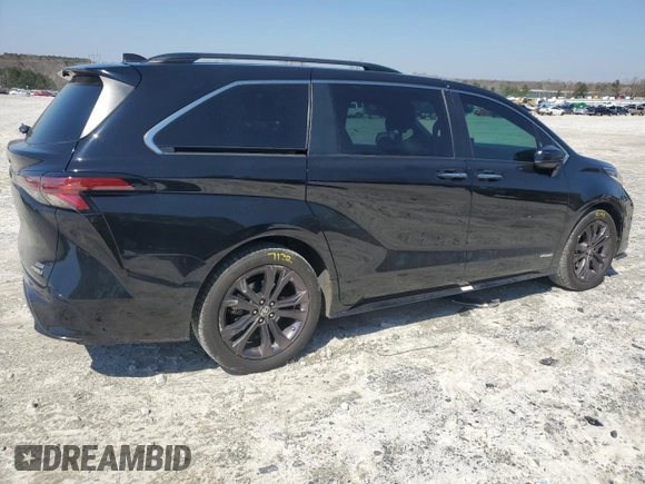 2021 Toyota Sienna XSE with VIN 5TDXRKEC1MS044966, listed as a Copart auction lot 48853605 with 41,720 mi miles and Salvage Title. Bid and sale history available at DreamBid. Image 3.