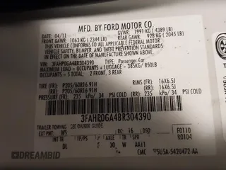 2011 Ford Fusion S with VIN 3FAHP0GA4BR304390, listed as a IAAI auction lot 41729092 with 40,490 mi miles. Bid and sale history available at carsss.com. Image 9.