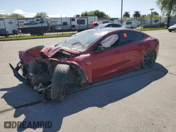 2016 Tesla Model S 90D with VIN 5YJSA1E44GF162393, listed as a Copart auction lot 51708825 with 173,880 mi miles and Salvage title. Bid and sale history available at DreamBid. Image 1.