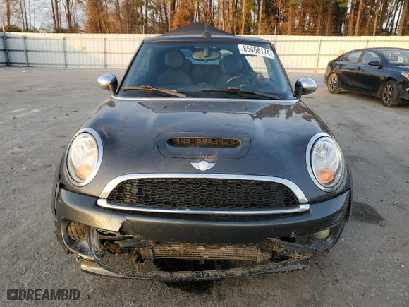 2011 MINI Cooper Convertible s with VIN WMWZP3C53BTX83342, listed as a Copart auction lot 85468174 with 105,535 mi miles and Salvage Title. Bid and sale history available at carsss.com. Image 5.