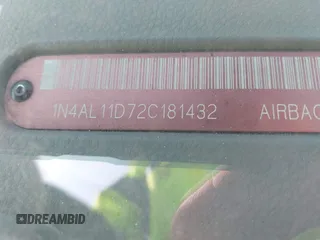 2002 Nissan Altima S with VIN 1N4AL11D72C181432, listed as a IAAI auction lot 41513586 with 0 mi miles. Bid and sale history available at carsss.com. Image 9.
