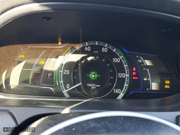 2014 Honda Accord Hybrid with VIN 1HGCR6F37EA001690, listed as a Copart auction lot 86417704 with 166,272 mi miles and Salvage Title. Bid and sale history available at carsss.com. Image 9.