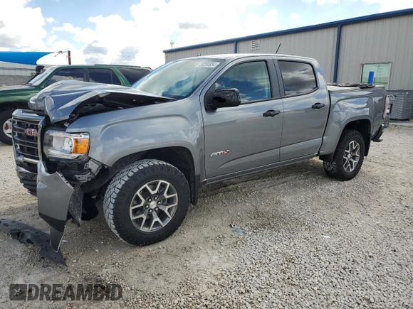 2021 GMC Canyon 4WD AT4 w/Cloth with VIN 1GTG6FEN9M1186142, listed as a Copart auction lot 80284954 with 29,663 mi miles and Non Repairable. Bid and sale history available at carsss.com. Image 1.