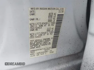 2017 Nissan Titan XD PRO-4X with VIN 1N6BA1F47HN517135, listed as a IAAI auction lot 41605323 with 108,984 mi miles. Bid and sale history available at carsss.com. Image 9.