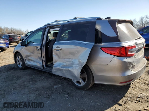2018 Honda Odyssey EX-L with VIN 5FNRL6H71JB111811, listed as a Copart auction lot 49463315 with 84,116 mi miles and Salvage Title. Bid and sale history available at carsss.com. Image 2.