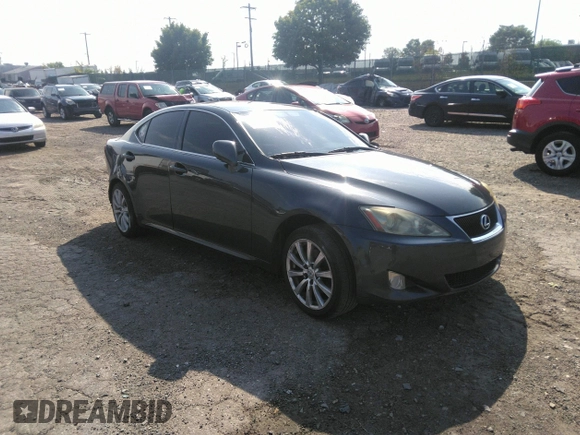 2007 Lexus IS 250 with VIN JTHCK262175011788, listed as a IAAI auction lot 39887880 with 210,537 mi miles. Bid and sale history available at carsss.com. Image 1.