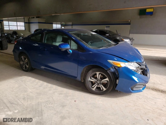2015 Honda Civic Coupe EX with VIN 2HGFG3B85FH500963, listed as a Copart auction lot 81522454 with 87,592 mi miles and Salvage Title. Bid and sale history available at carsss.com. Image 4.