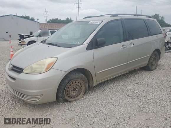 2005 Toyota Sienna CE z VIN 5TDZA23C25S339076, wystawiony jako Copart lot #60704595 z przebiegiem 198 287 mil mil oraz Czysty tytuł • Clean title. Historia ofert i sprzedaży dostępna na DreamBid. Obrazek 1.