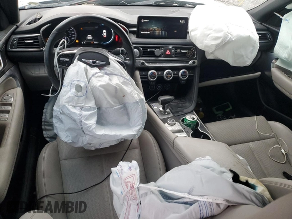 2022 Genesis G70 2.0T with VIN KMTG34TA2NU093249, listed as a Copart auction lot 73362604 with 55,844 mi miles and Salvage Title. Bid and sale history available at carsss.com. Image 8.