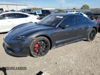 2022 Porsche Taycan GTS with VIN WP0AD2Y16NSA59280, listed as a Copart auction lot 82990084 with 25,308 mi miles and Salvage Title. Bid and sale history available at DreamBid. Image 1.