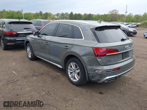 2023 Audi Q5 S line Premium with VIN WA1GAAFY2P2013050, listed as a IAAI auction lot 42208300 with 22,218 mi miles and . Bid and sale history available at DreamBid. Image 3.
