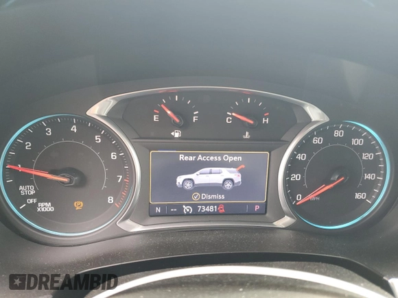2020 Chevrolet Traverse LT Cloth with VIN 1GNERGKW6LJ171721, listed as a Copart auction lot 54342765 with 73,481 mi miles and Salvage Title. Bid and sale history available at carsss.com. Image 9.