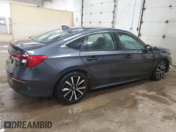 2023 Honda Civic Sedan EX with VIN 2HGFE1F7XPH310718, listed as a Copart auction lot 49597595 with 19,227 mi miles and Salvage Title. Bid and sale history available at carsss.com. Image 3.